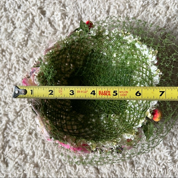 Vintage 1960’s Floral and Berry Veiled Hat main image 9